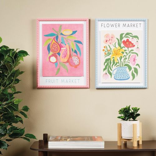 Flower and Fruit Wall Art Set of 2