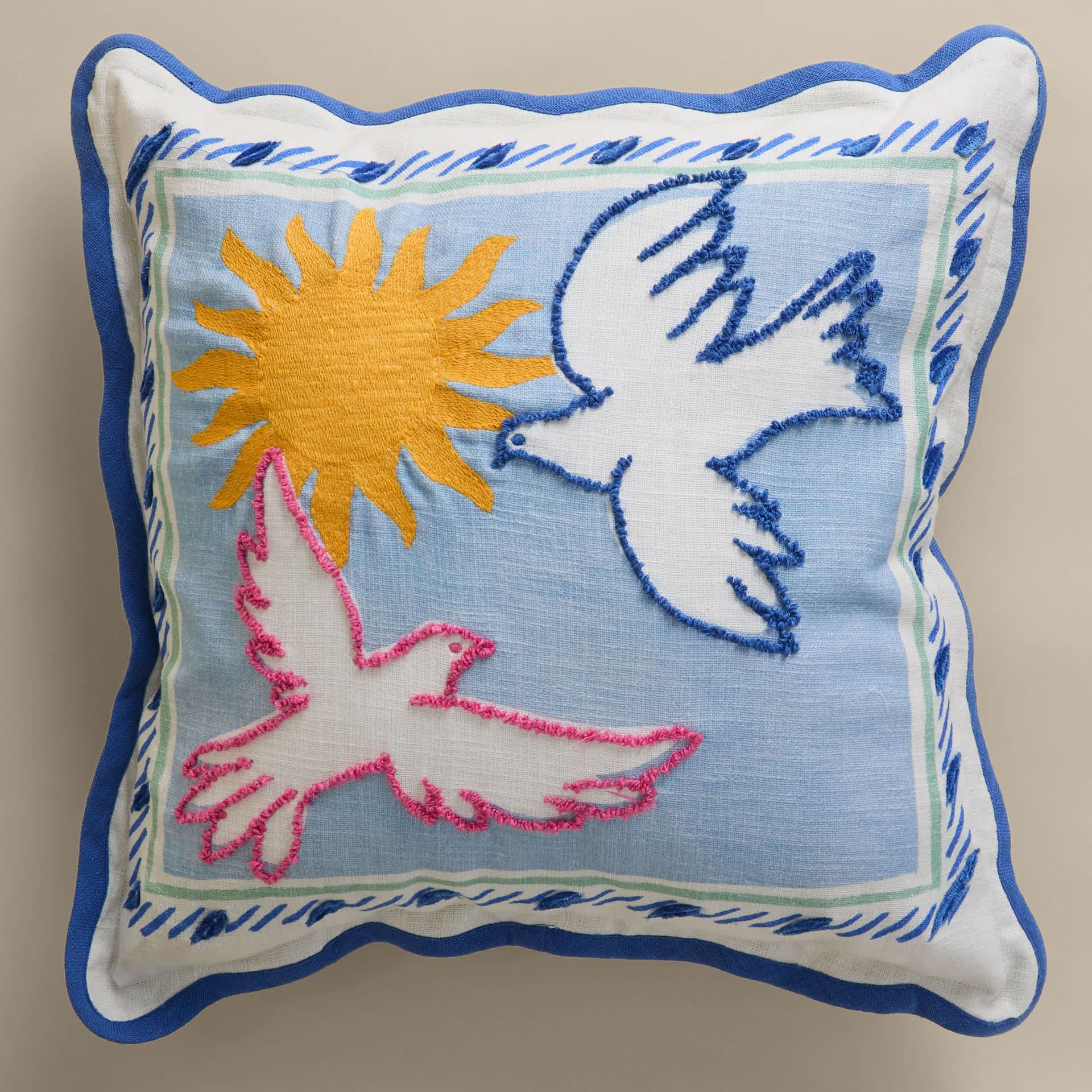 Pure Cotton Dolce Vita Bird Outdoor Cushion