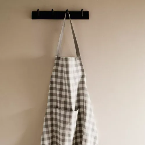 Gingham Check Cotton Apron