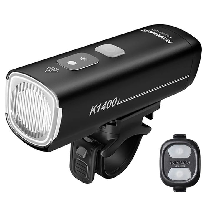 Ravemen K1400 Front bike light with remote