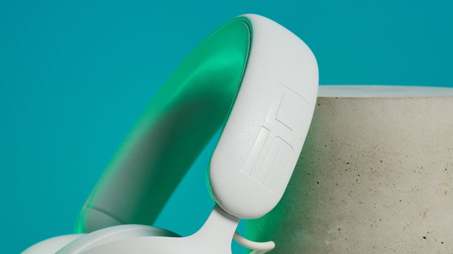 A lunar light white Alienware Pro Wireless Gaming Headset