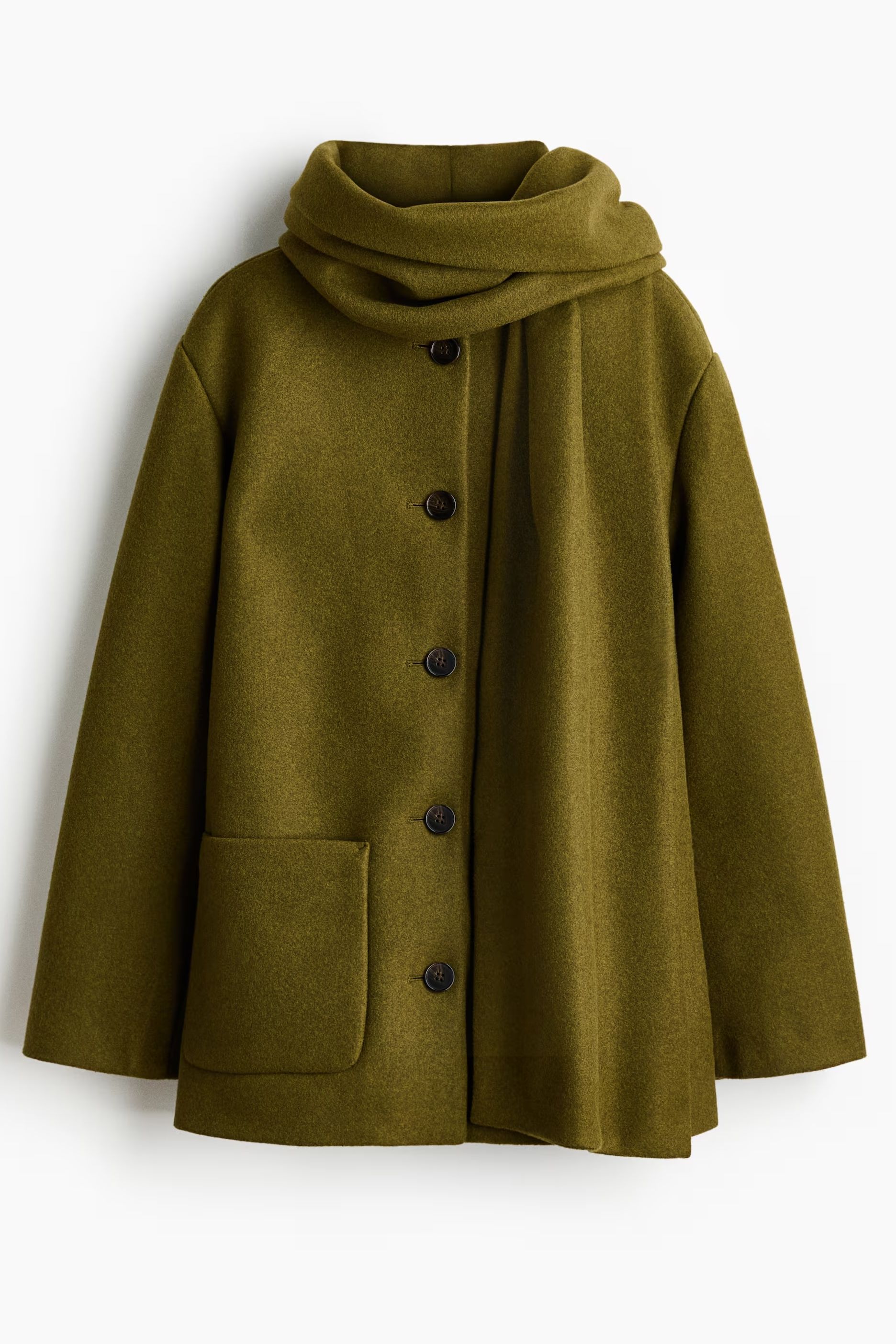 H&amp;amp;M scarf coat