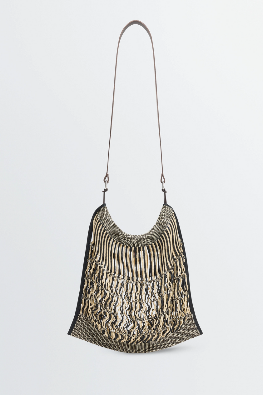 Large Crossbody Filt Net Shopping Bag