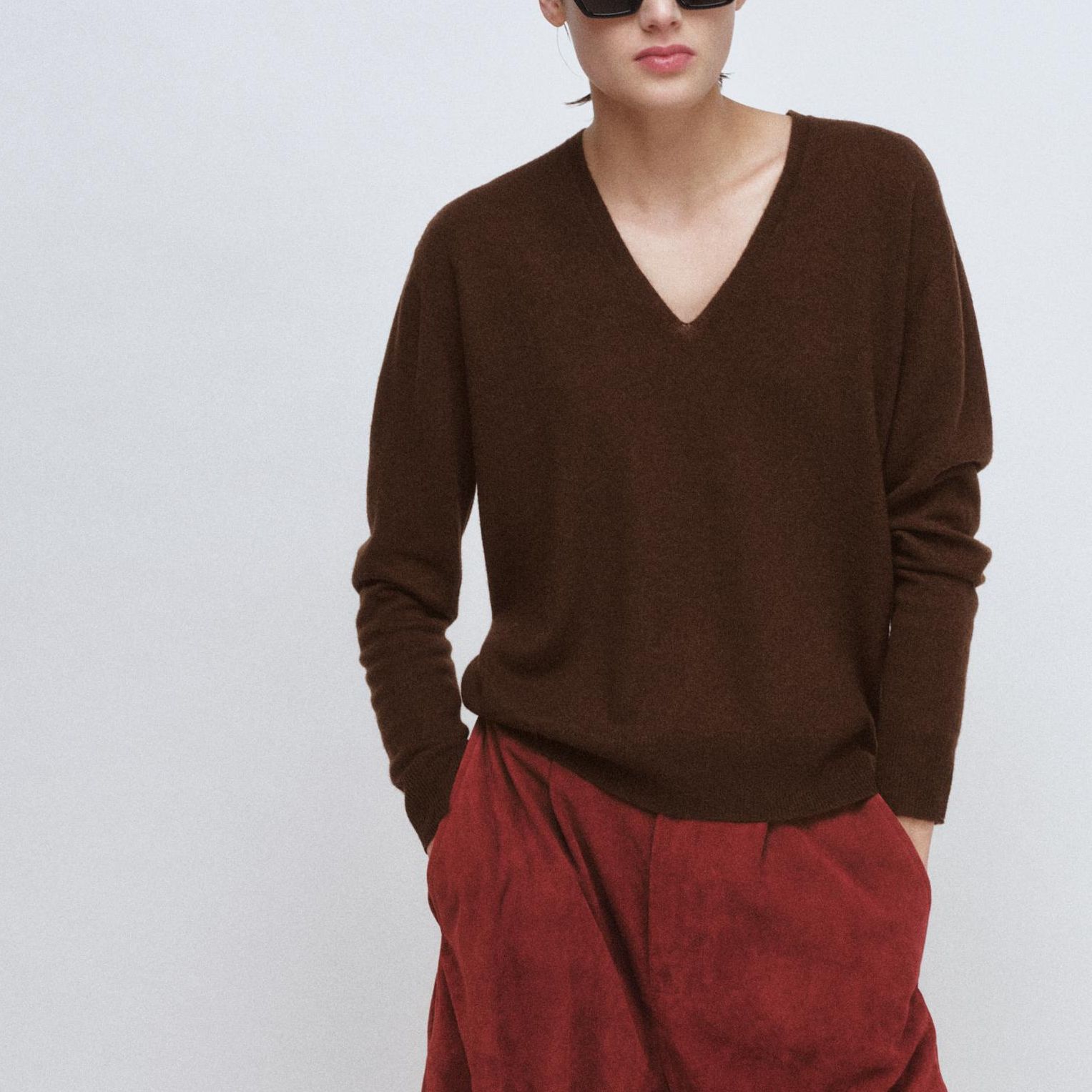 100% Extra Soft Wool V-Neck Jumper