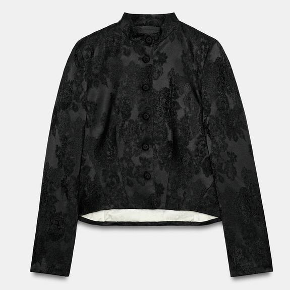 Zara, Black Jacquard Jacket