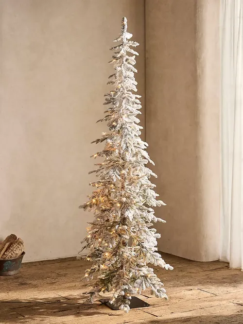Terrain Artificial Flocked Pre-Lit Alpine Fir