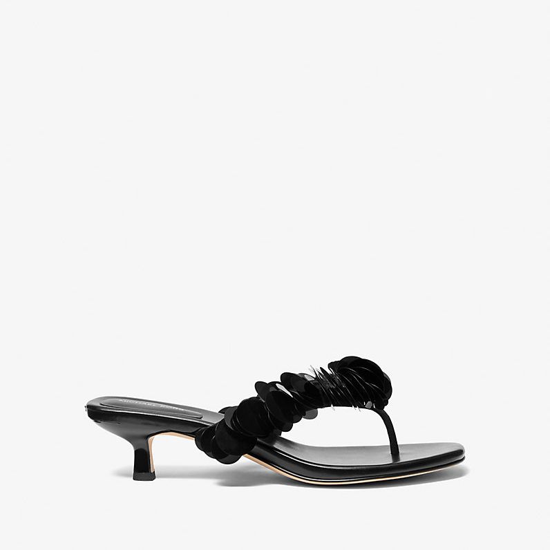 michael kors, Loretta Sequin Embellished Sandal