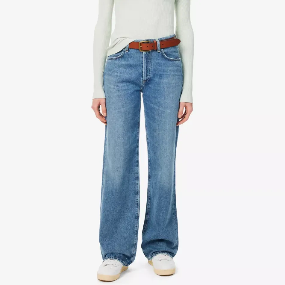Annina Wide-Leg Mid-Rise Denim Jeans