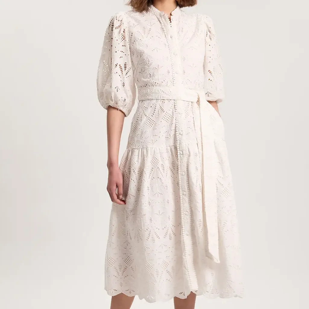 Karen Millen Ivory Scalloped Dress
