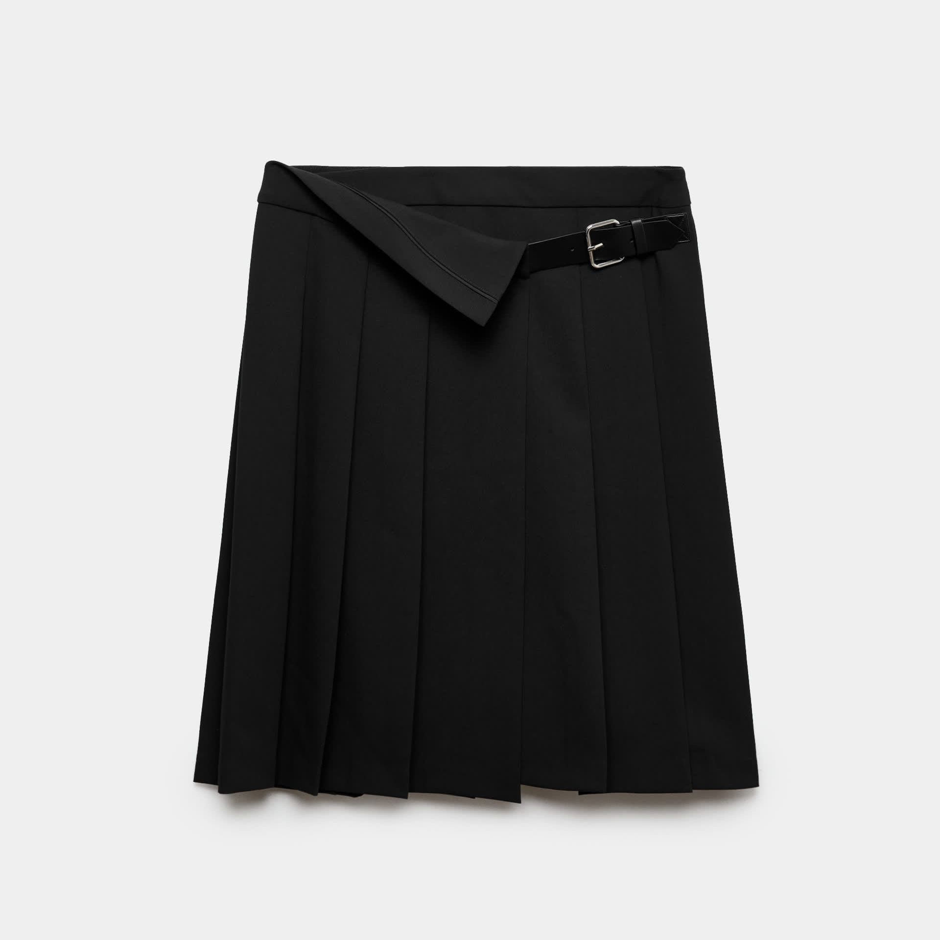 Pleated Wrap Kilt Skirt