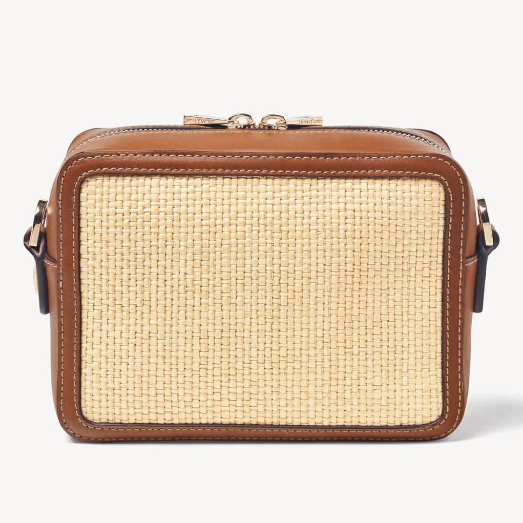 Aspinal Raffia Crossbody Bag