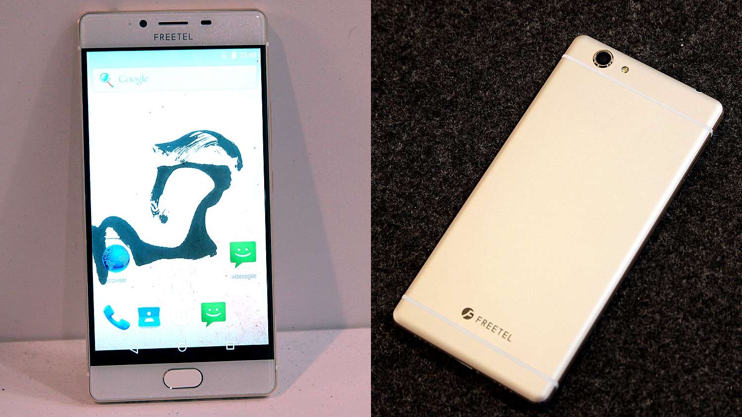 FREETEL MUSASHI SIMフリー ホワイト 2つ折りスマホ FREETEL MUSASHI DUAL SCREEN DISPLAY ANDROID 5.1 FLIP PHONE