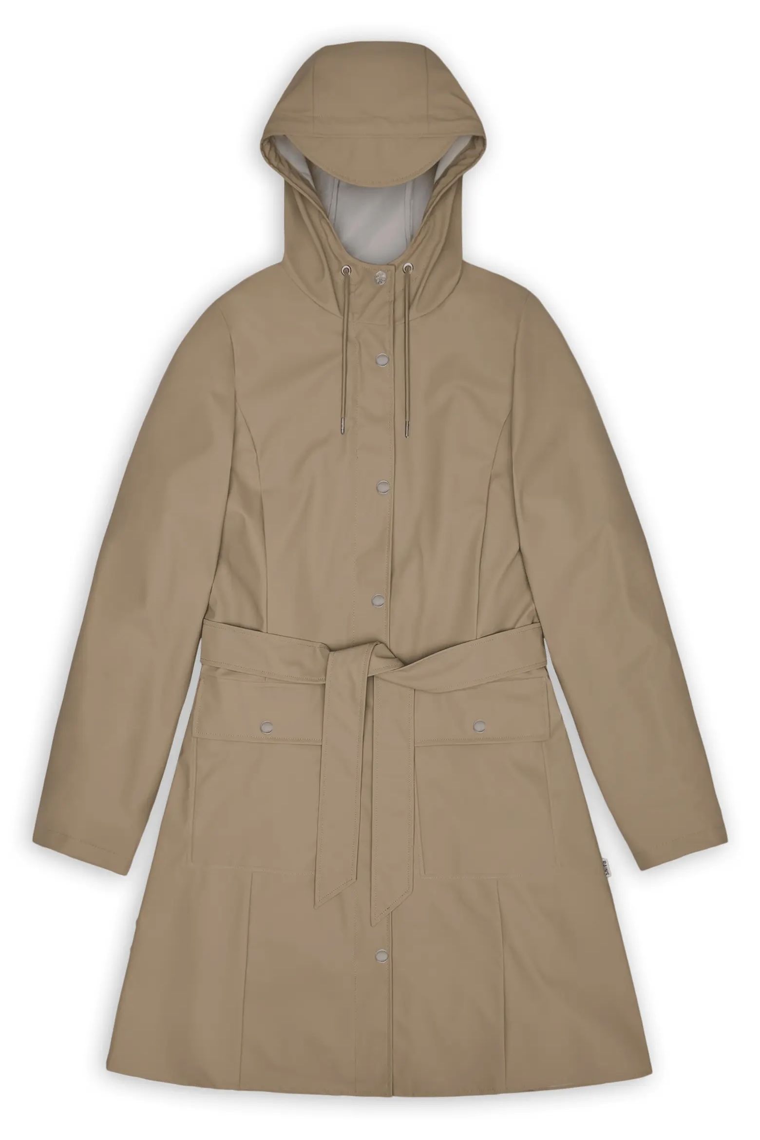 Rains Curve Waterproof Belted Jacket