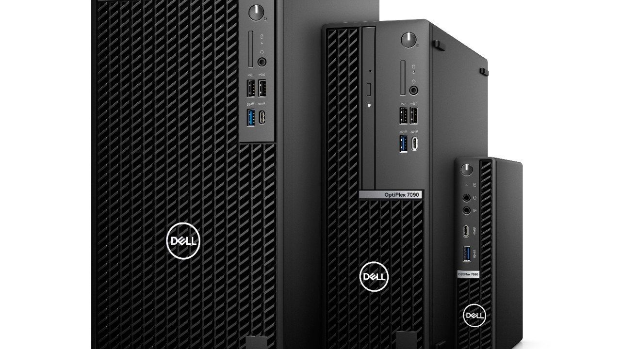 Dell's OptiPlex 7090 Tower stands tall alongside Small Form Factor