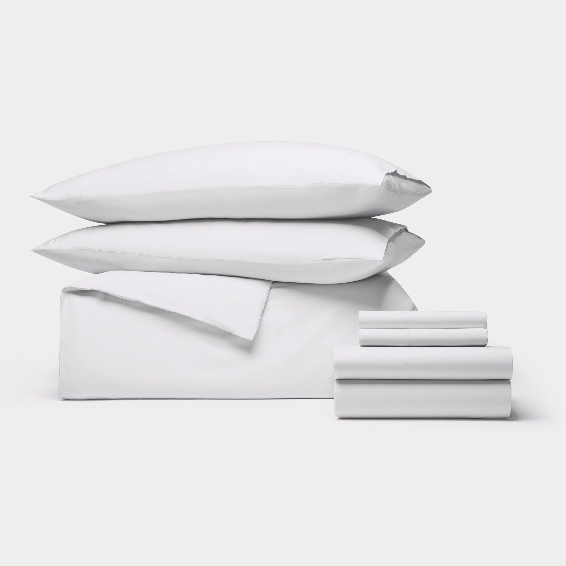 Soft-Wash Cotton Bedding Core Bundle - White / Twin