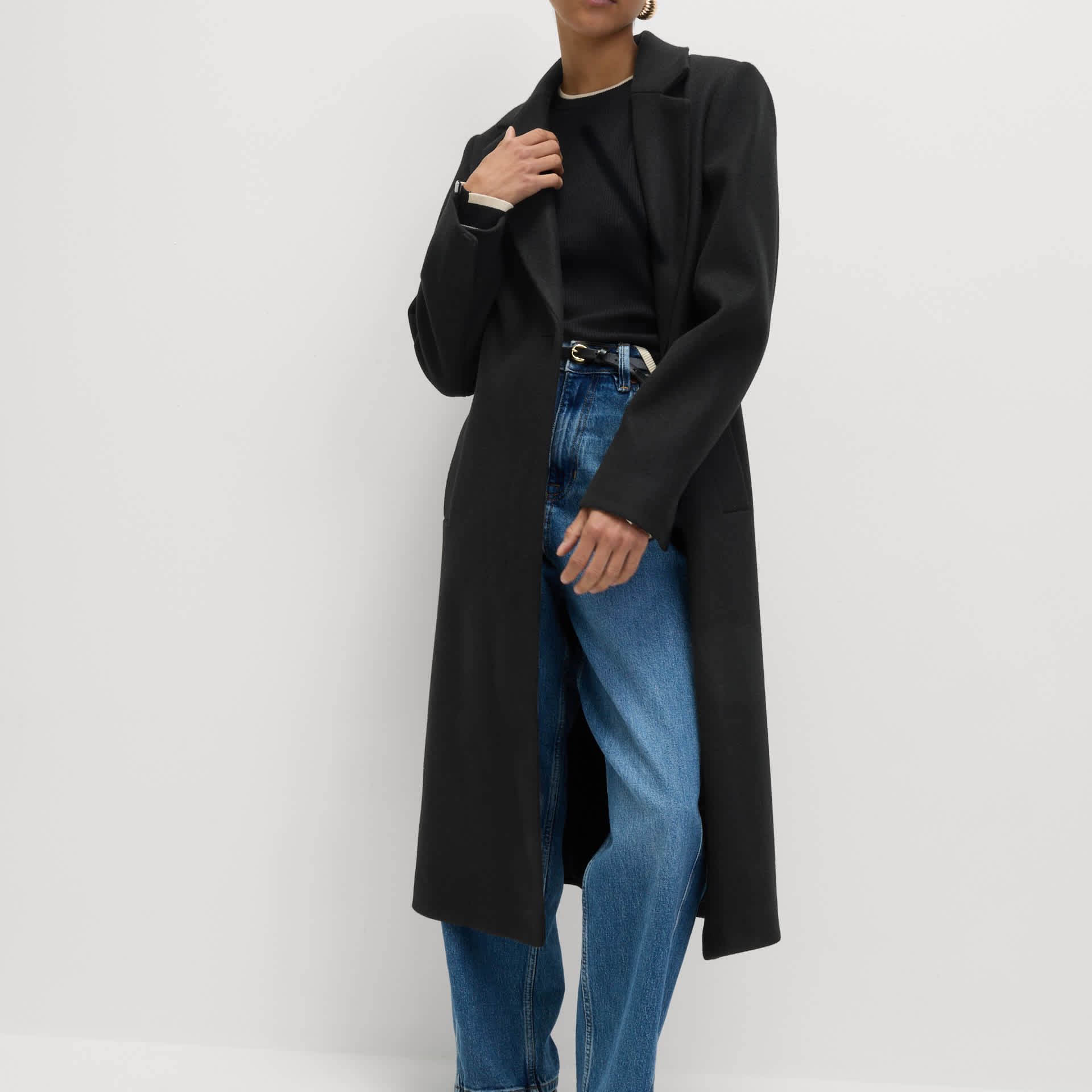 Single Breasted Longline Tailored Coat