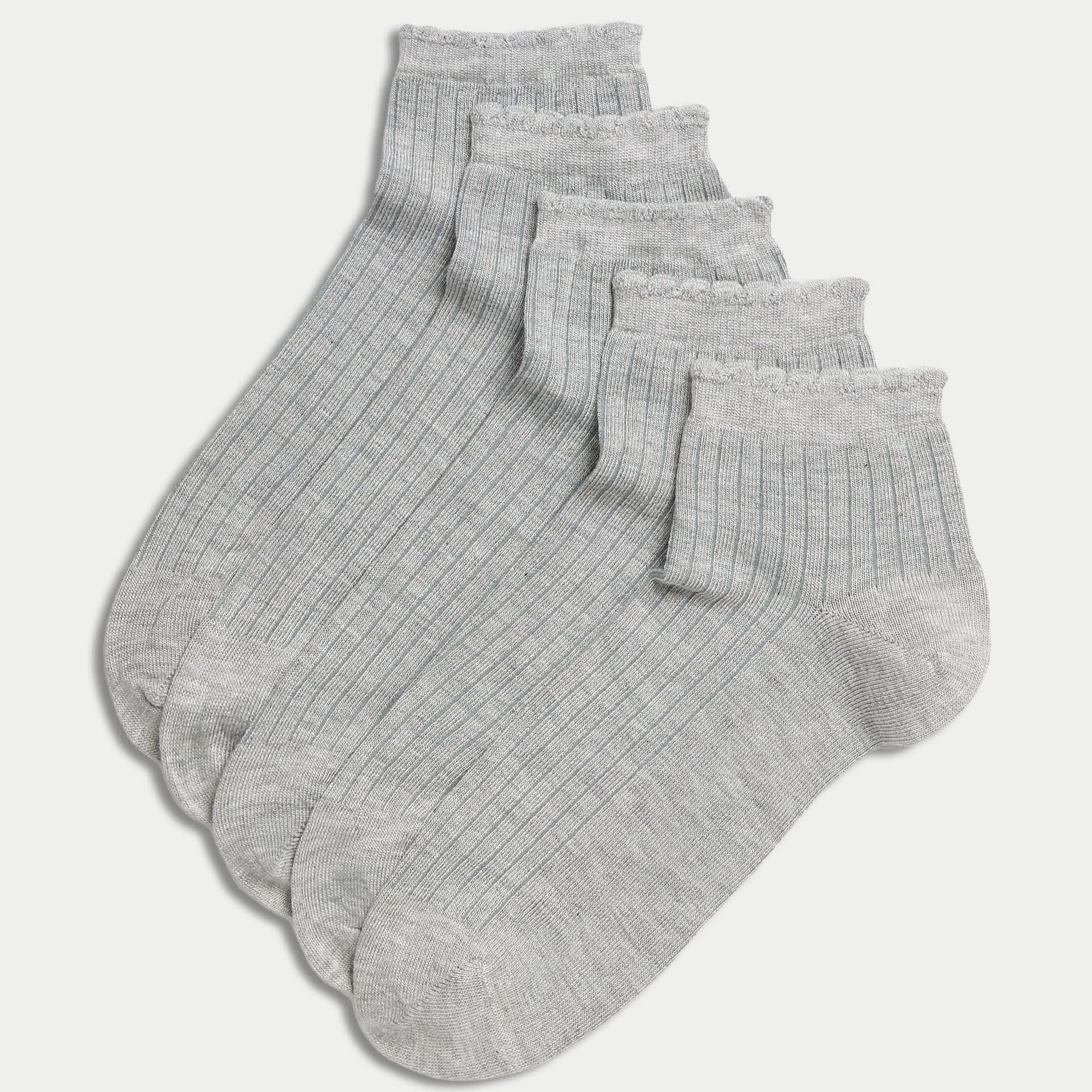 5pk Seamless Toes Anklets