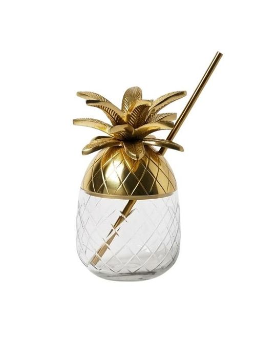 Pineapple Gold & Glass Cocktail Cup