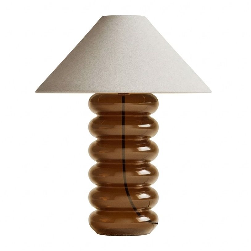 M&amp;amp;S, Glass Ribbed Table Lamp