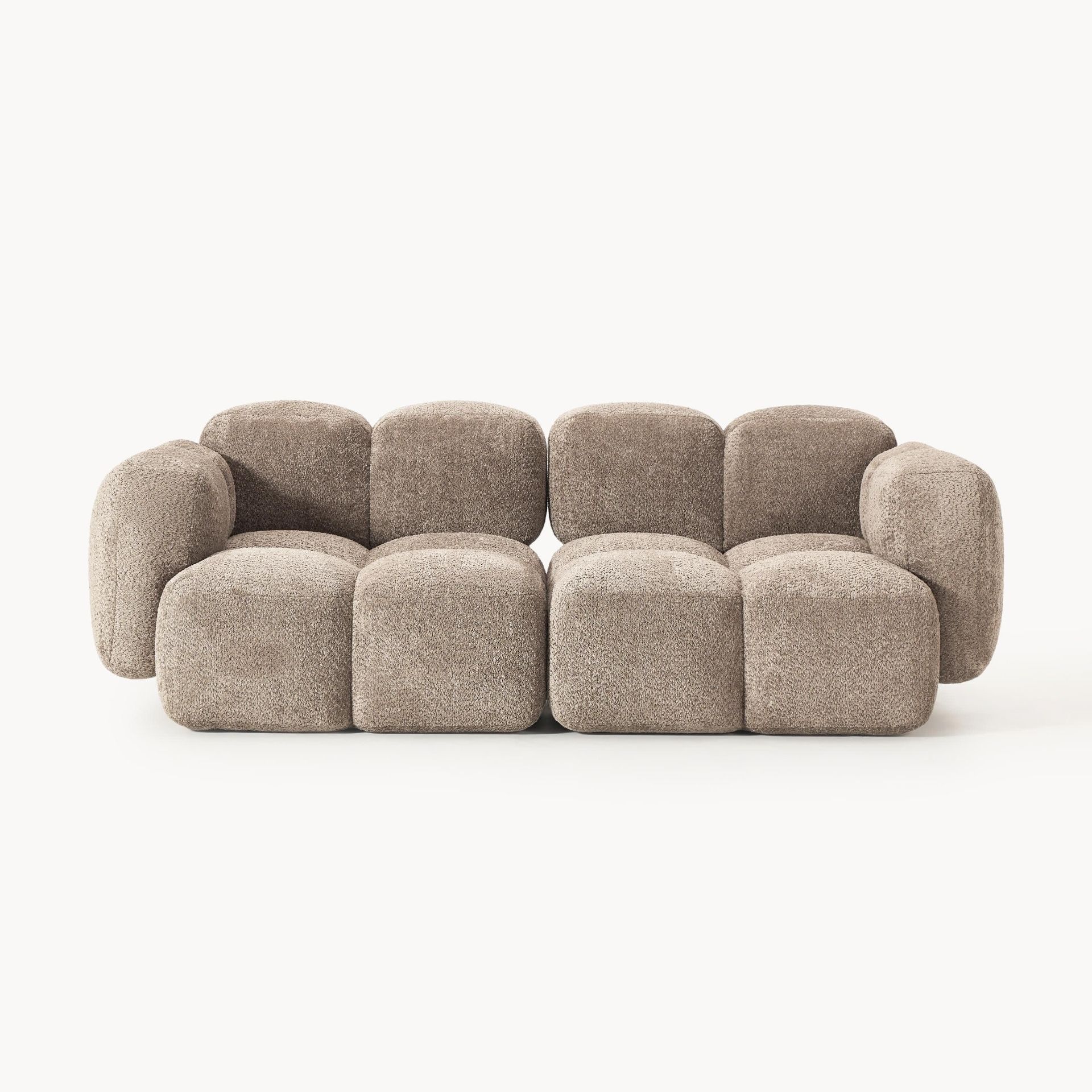 Modular Teddy-Boucl&amp;eacute; Sofa Tayla (2-Seater)