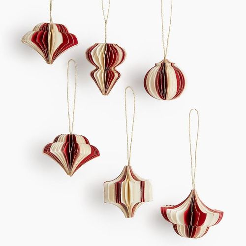 6-Pack Paper Tree Ornaments