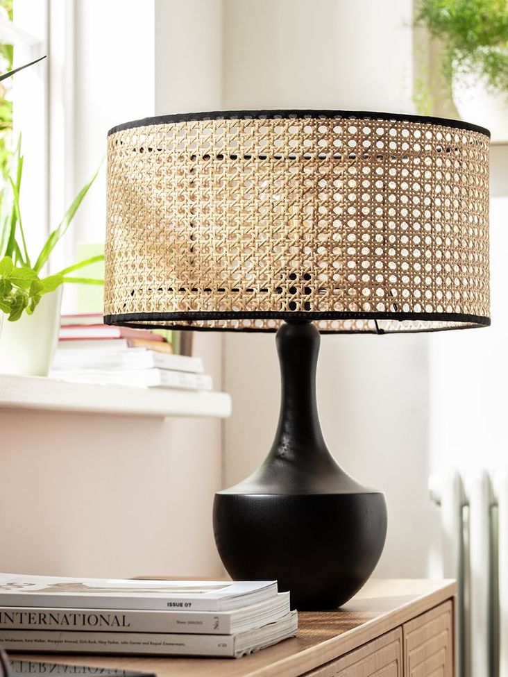 Habitat Ashi Natural Rattan Easy Fit Lampshade - 40cm