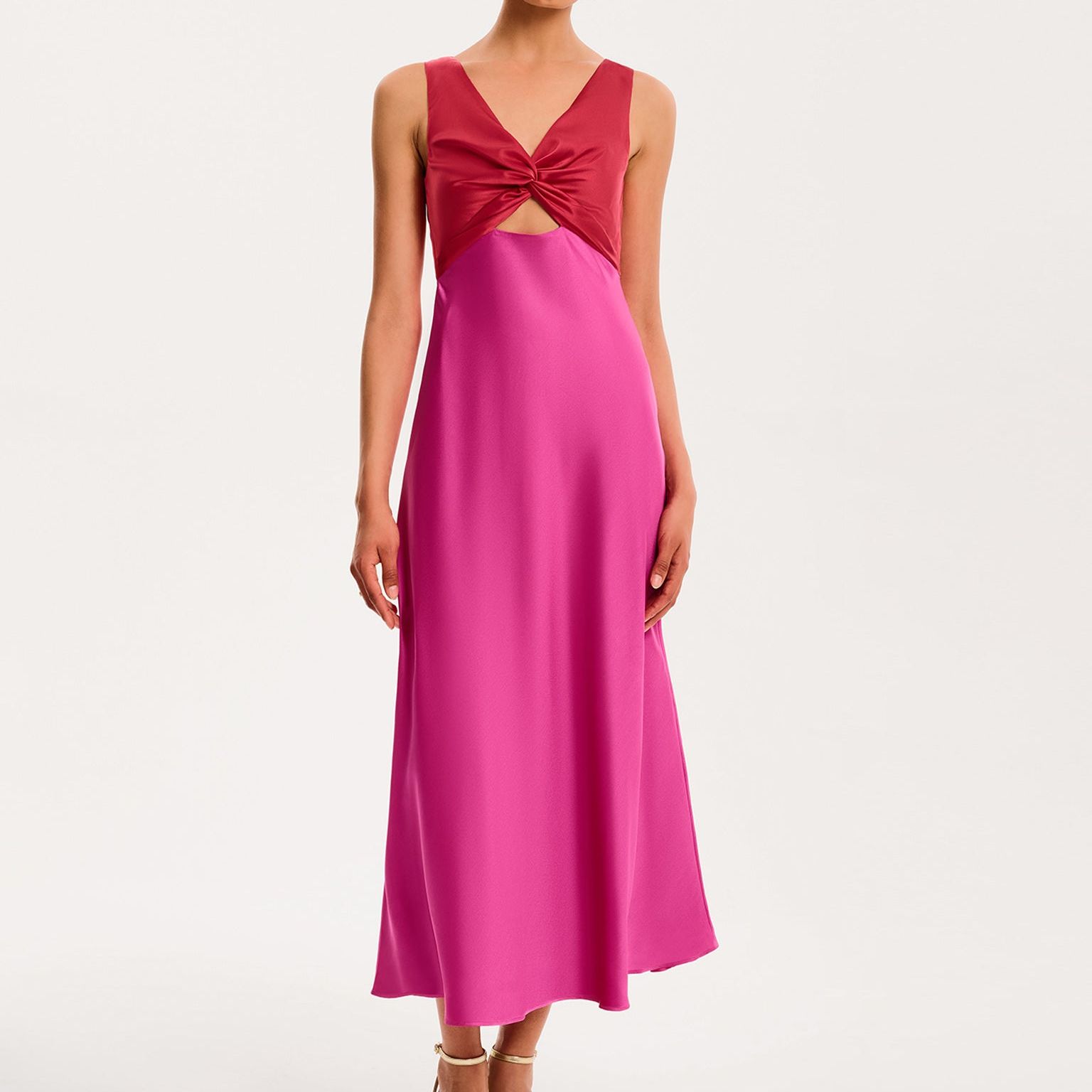 Maggy Dress in Red and Pink - 4