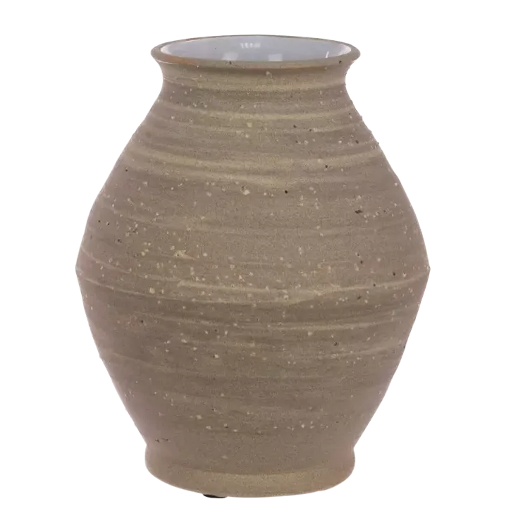 Floralsilk Liv Stoneware Vase, H22cm, Natural