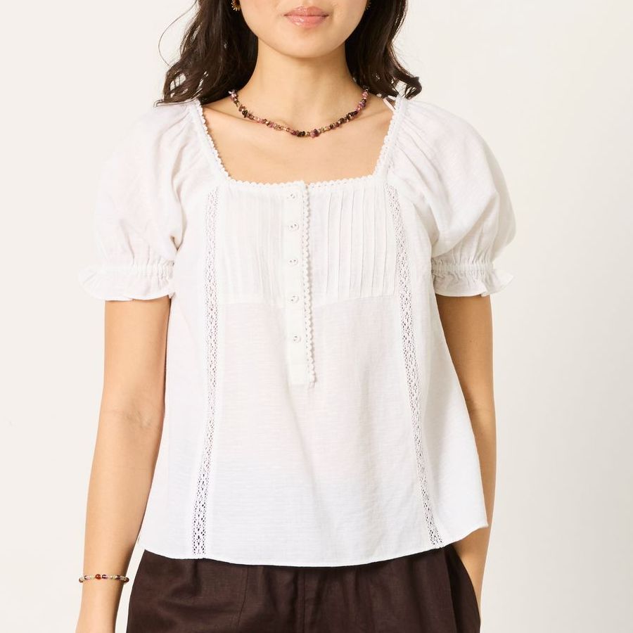 Jorden White Regular Blouse - Size 6 R