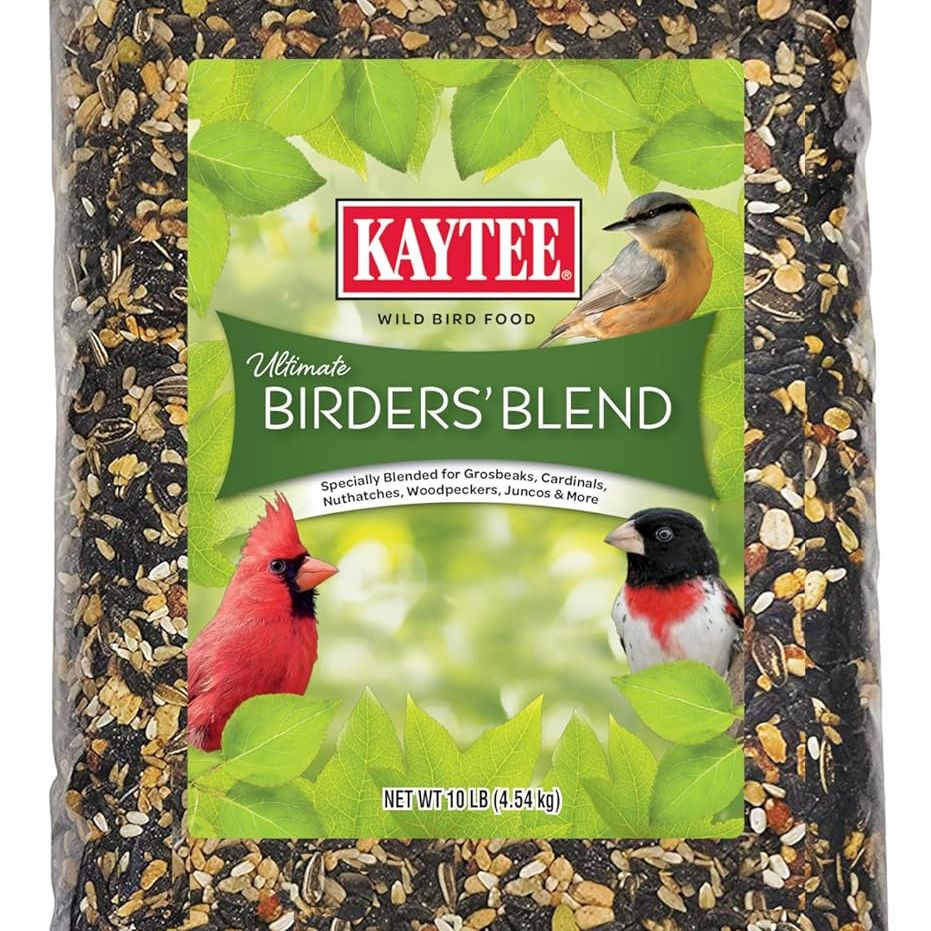 Kaytee Ultimate Birder&#039;s Blend Food, Wild Bird Seed for Grosbeaks, Cardinals, Nuthatches, Woodpeckers &amp;amp; More Outside Feeders, 10 Pound