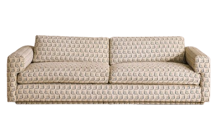 patterned sofa