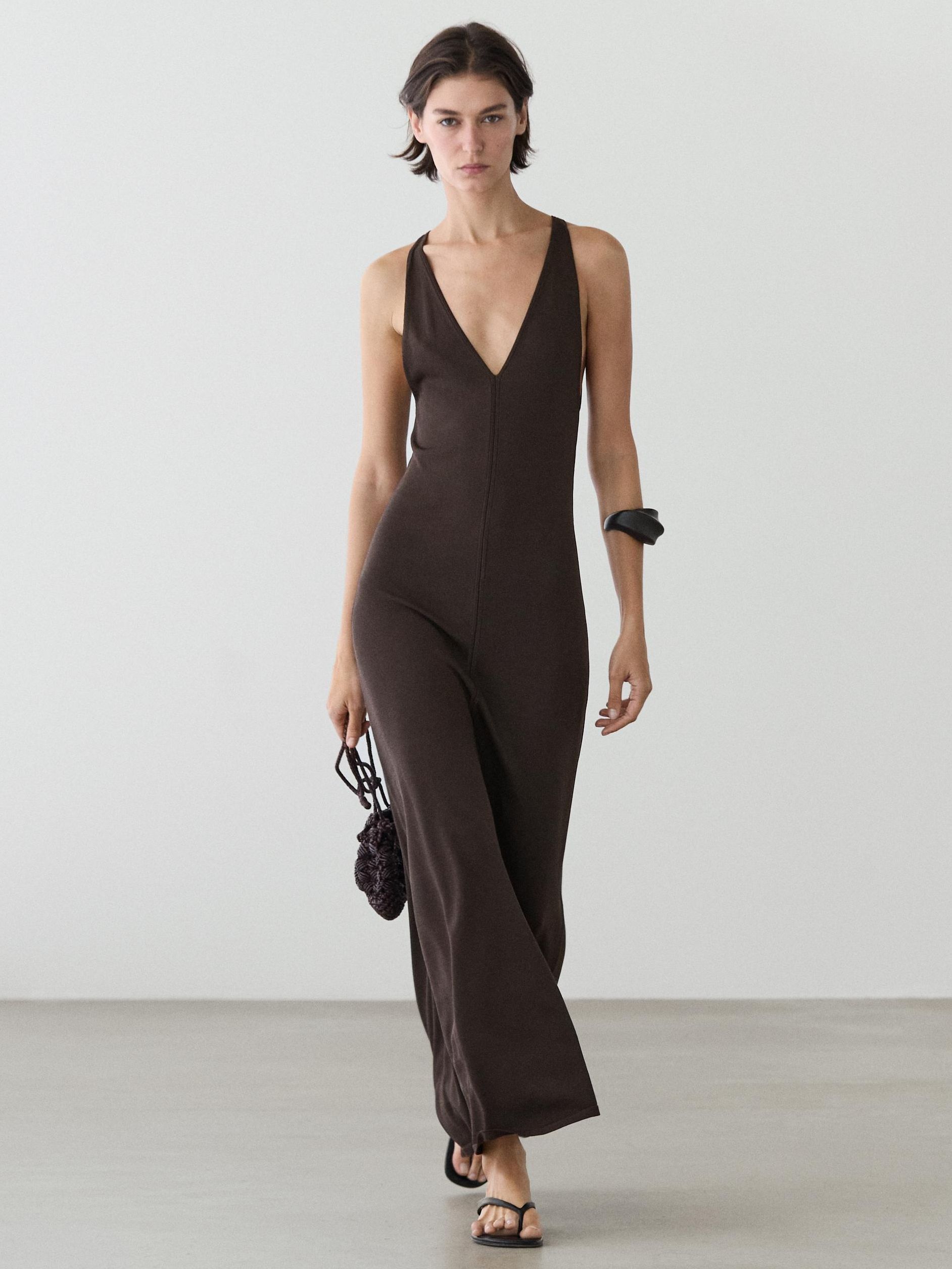 Massimo Dutti brown dress
