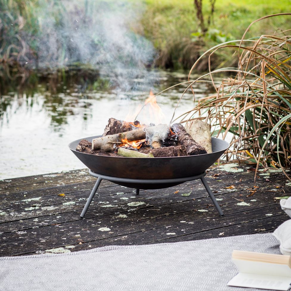 Idbury Fire Pit - Cast Iron, Grey