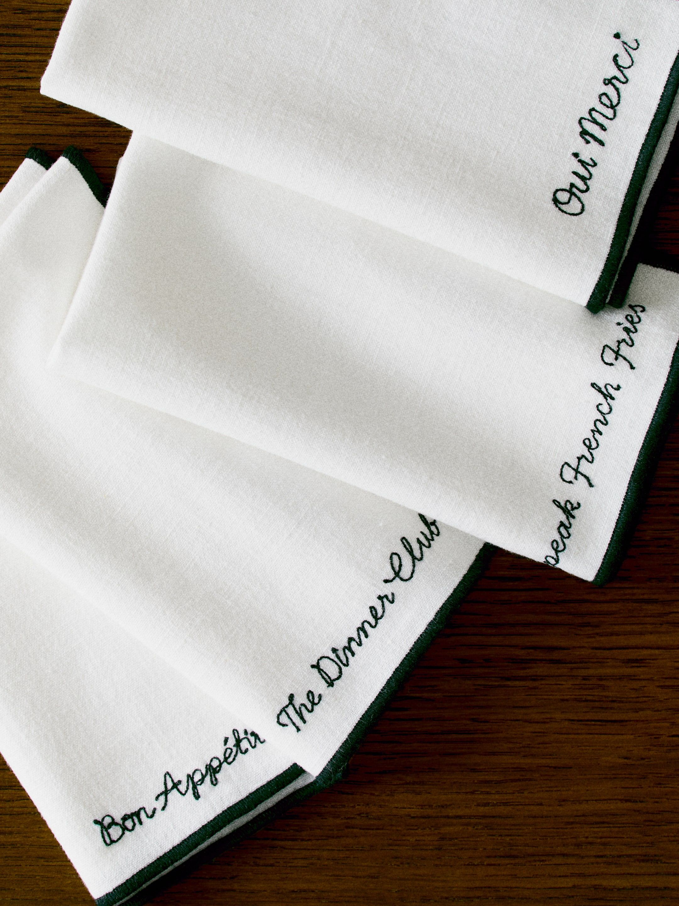 4-Pack Embroidered Napkins - White/christmas Tree