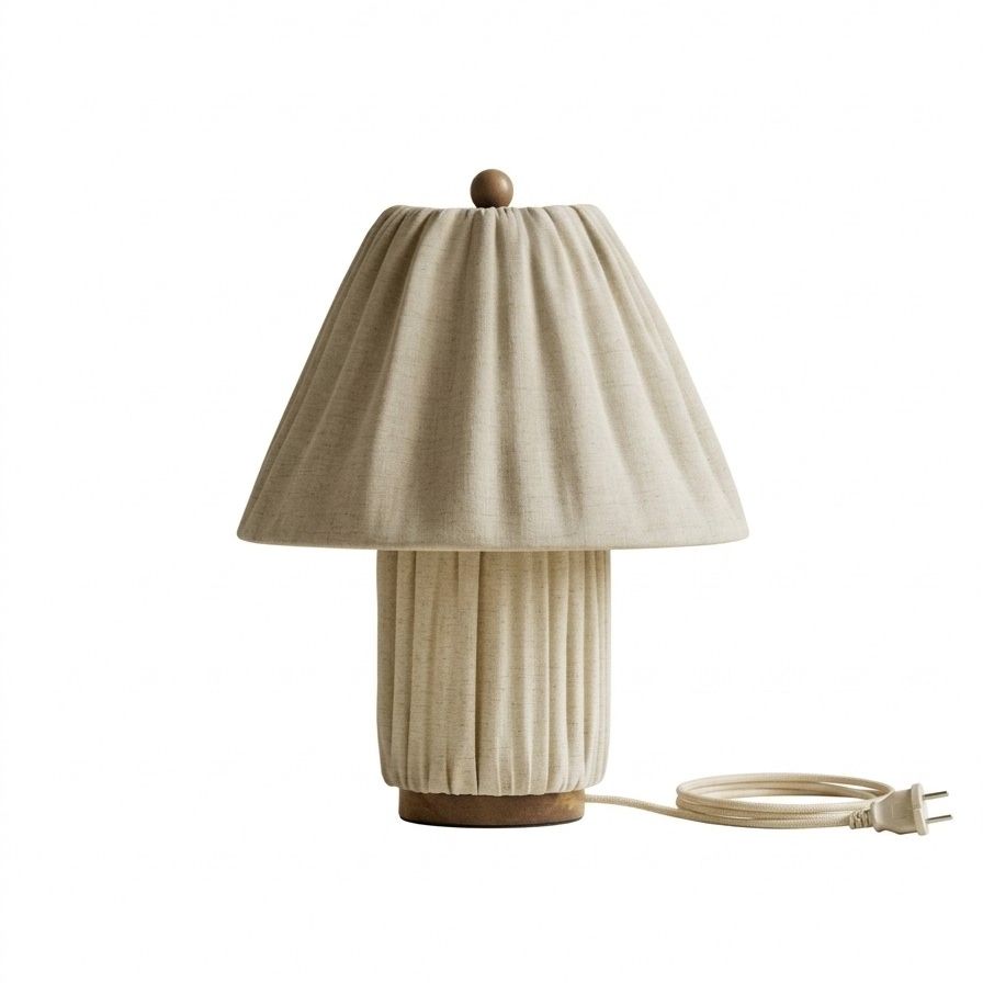 M&amp;amp;S, Soft Pleated Fabric Table Lamp