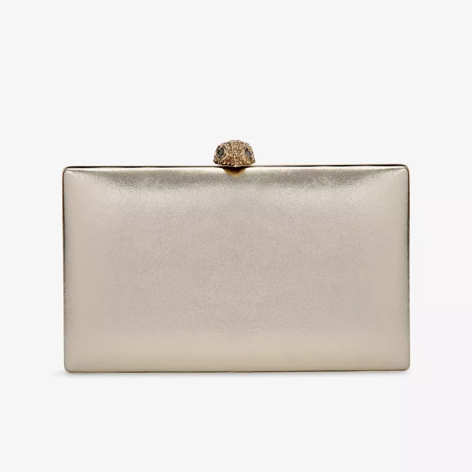 Crystal Kensington Leather Clutch Bag