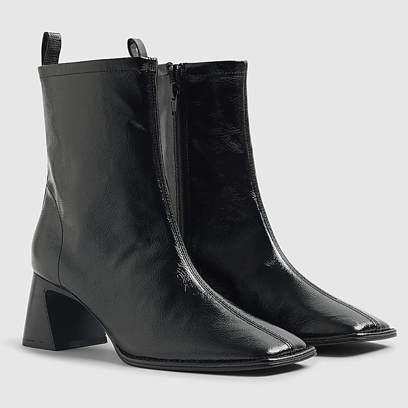 River Island, black ankle boots