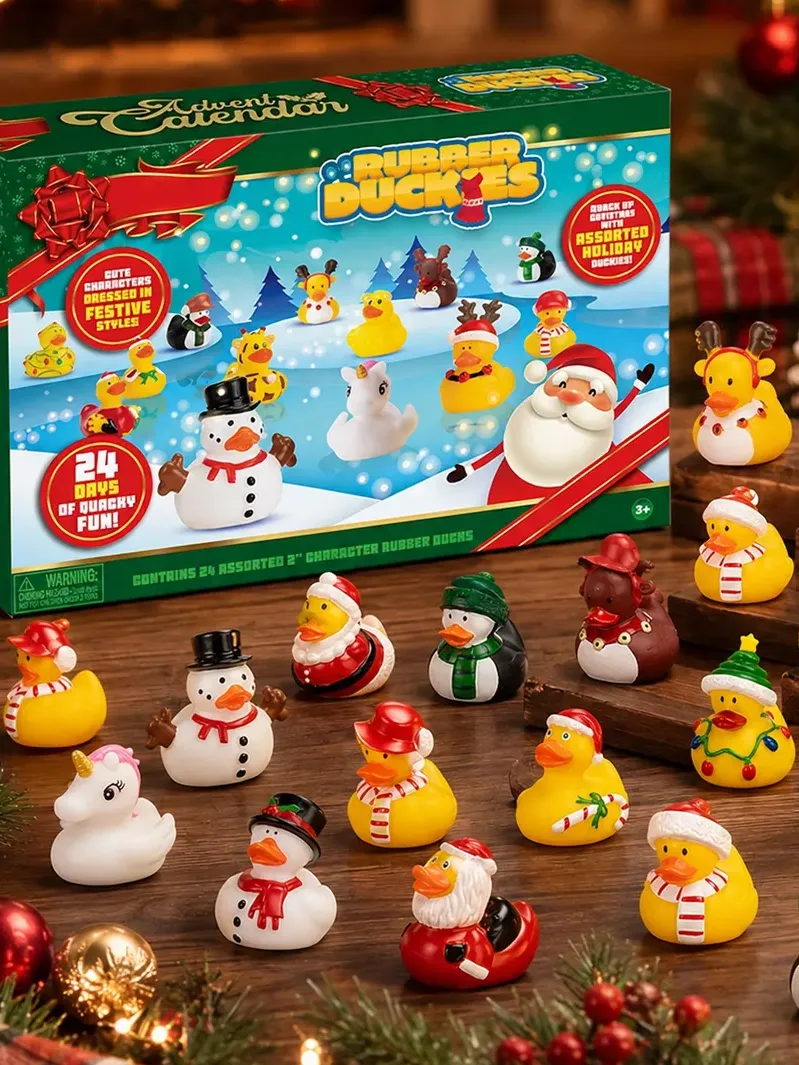 Joyfy 2026 Countdown to Christmas Advent Calendar - 24pcs Rubber Ducks for Christmas Gift (countdown Gift Set)