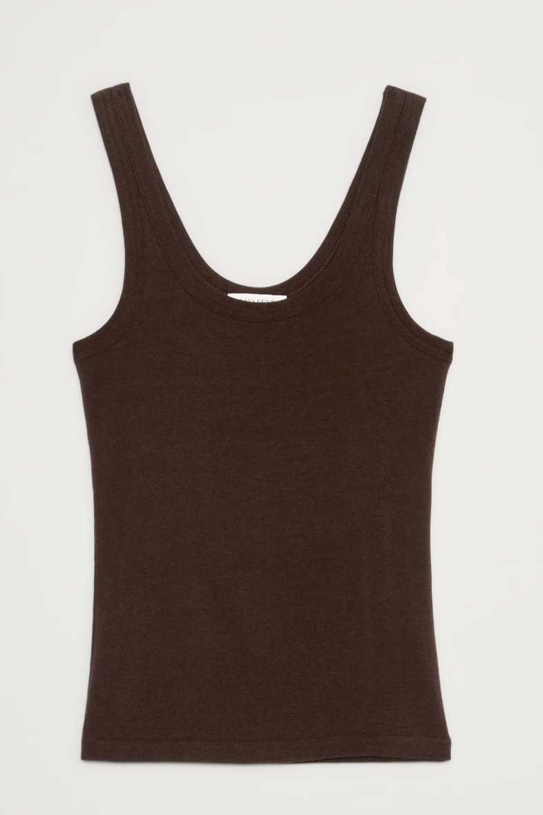 Banana Republic, Sheer Lyocell-Wool Scoop-Neck Tank