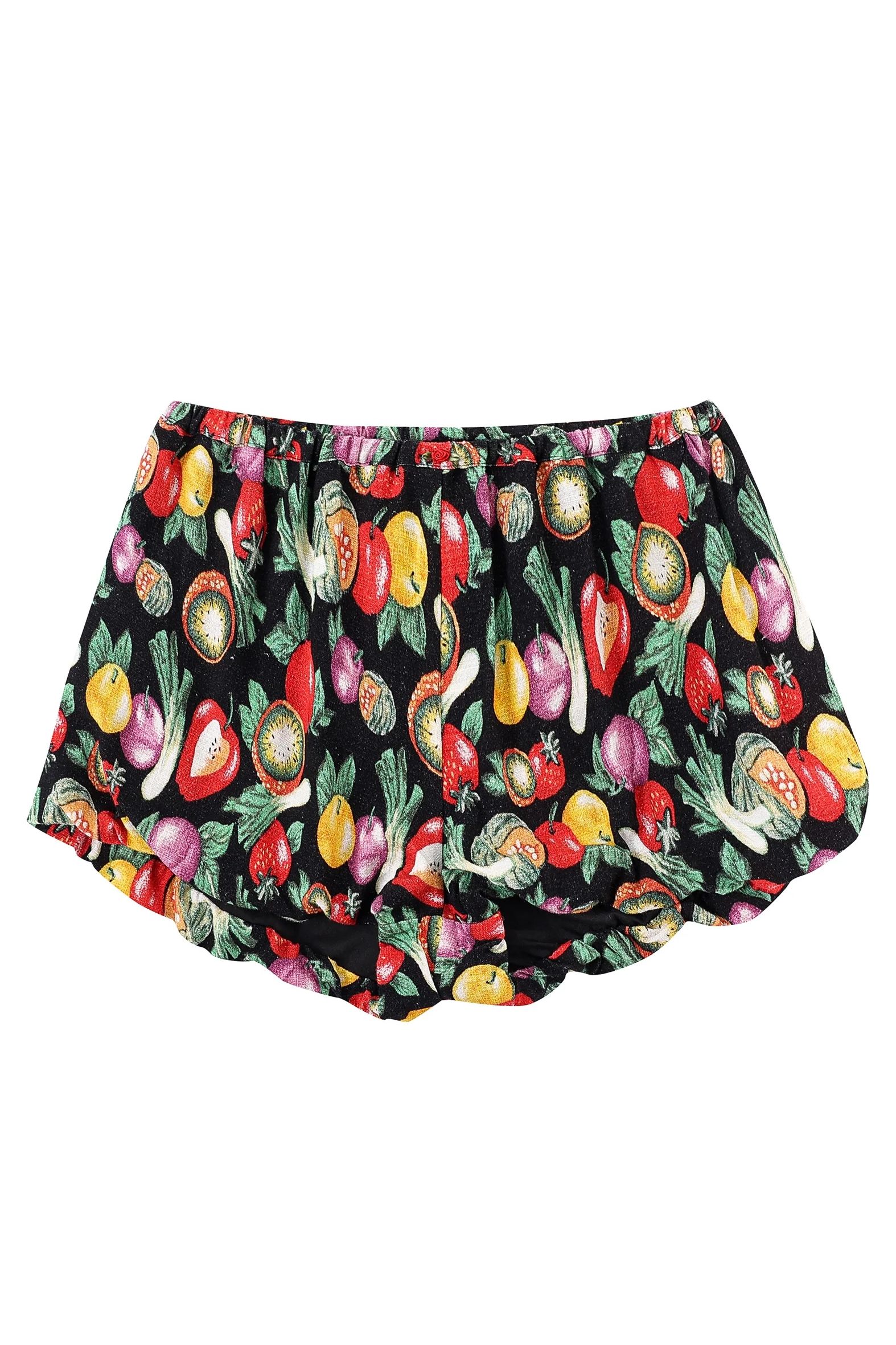 Fashion Brand Company Low Rise Soft Linen Mini Bloomers Vegetable Medley