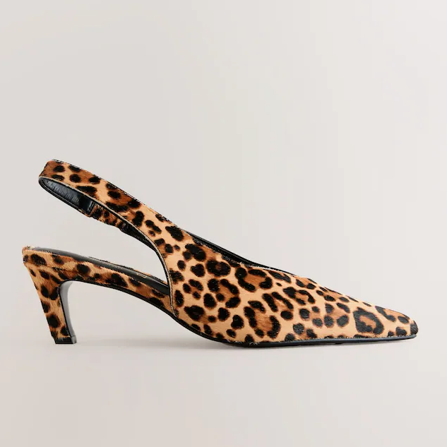 Next leopard print slingback heels