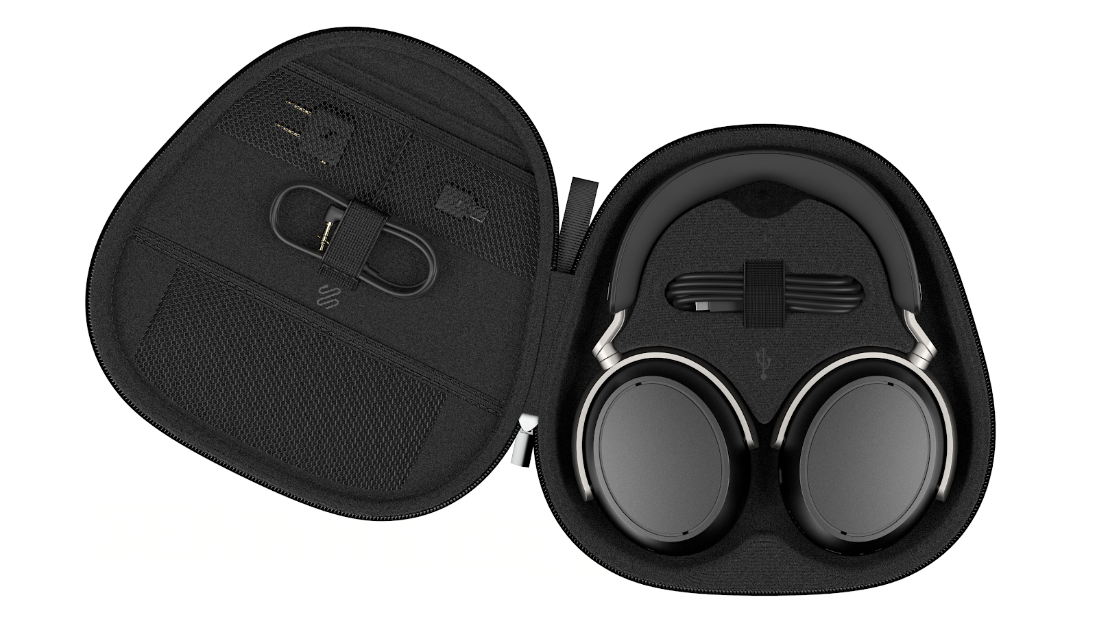 Sennheiser HDB 630 in travel carry case with accessories