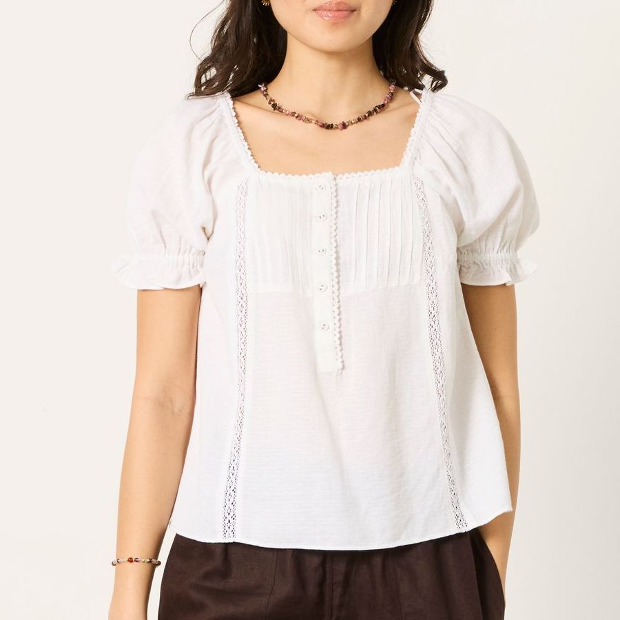 Jorden White Regular Blouse - Size 6 R
