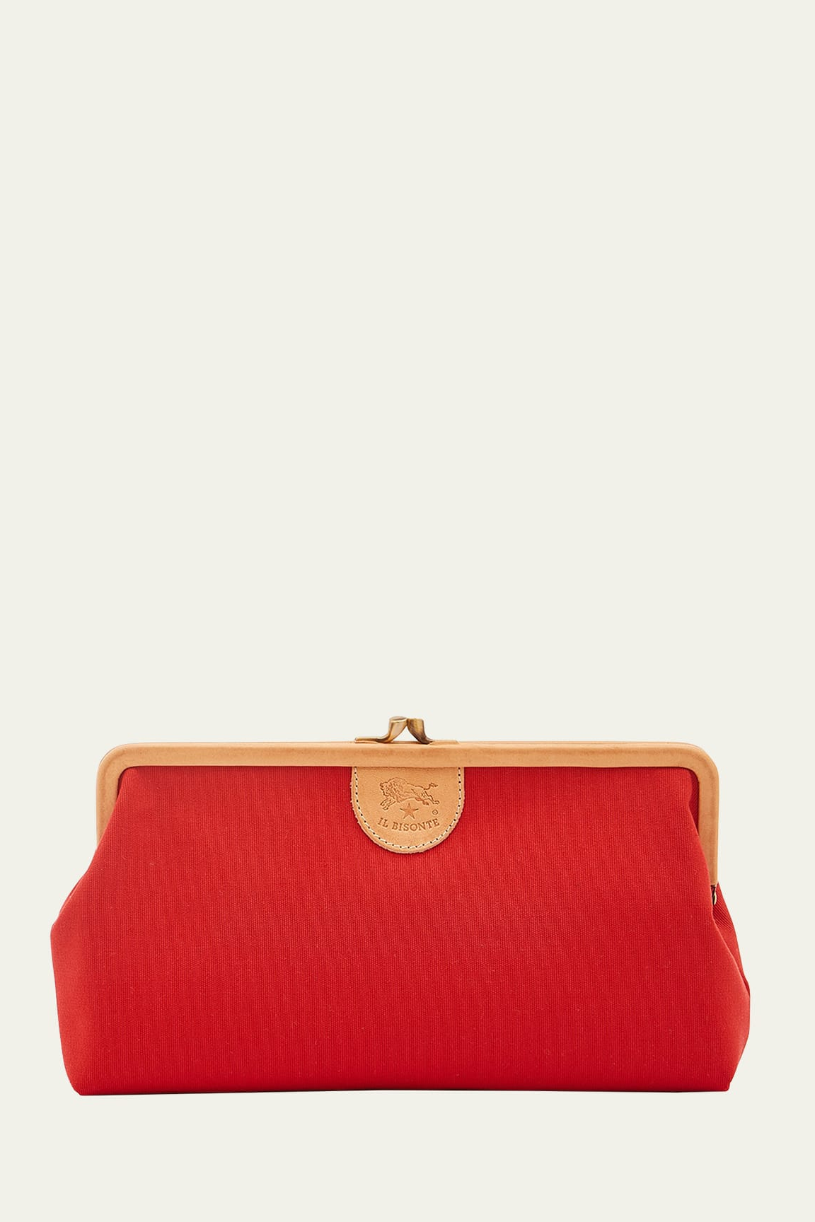Il Bisonte, Manuela Frame Canvas Clutch Bag