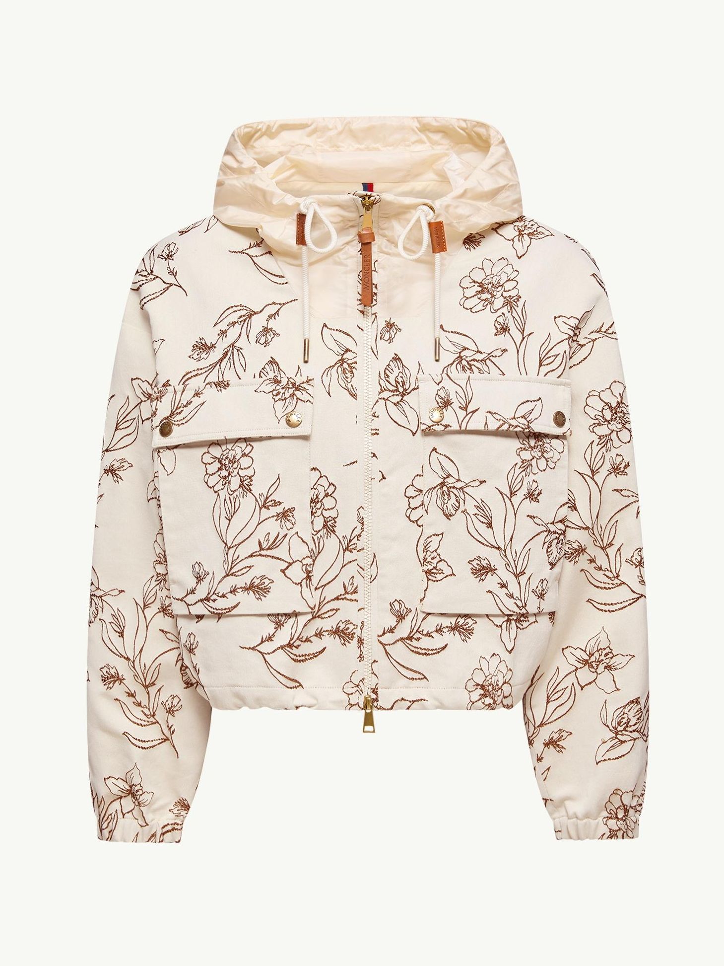 Nepeta Hooded Floral Print Jacket Size: 0