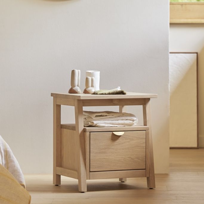 Pola - Bedside Table in Solid Oak