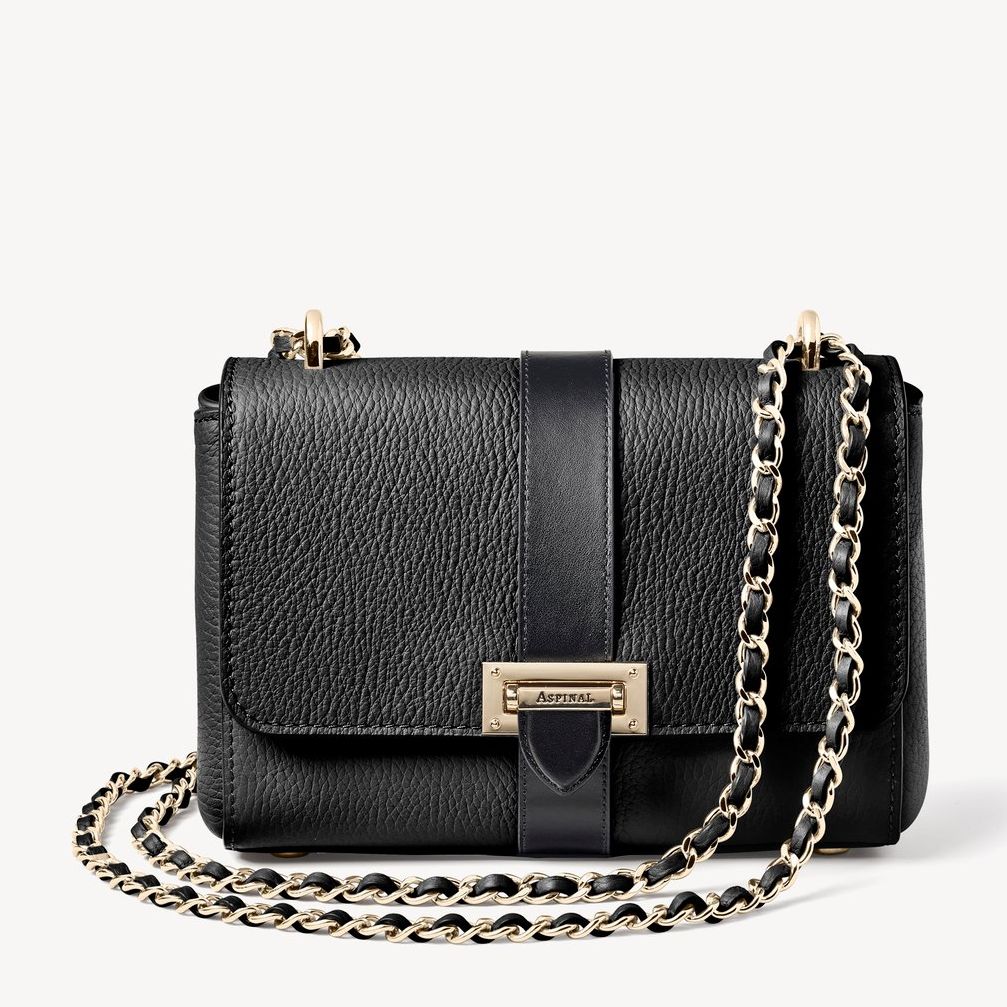 Aspinal Lottie Black Pebble Bag
