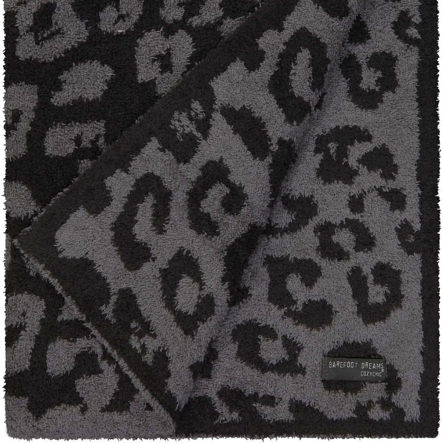 Barefoot Dreams Cozychic Barefoot in the Wild Gray One Size,leopard (graphite/carbon)