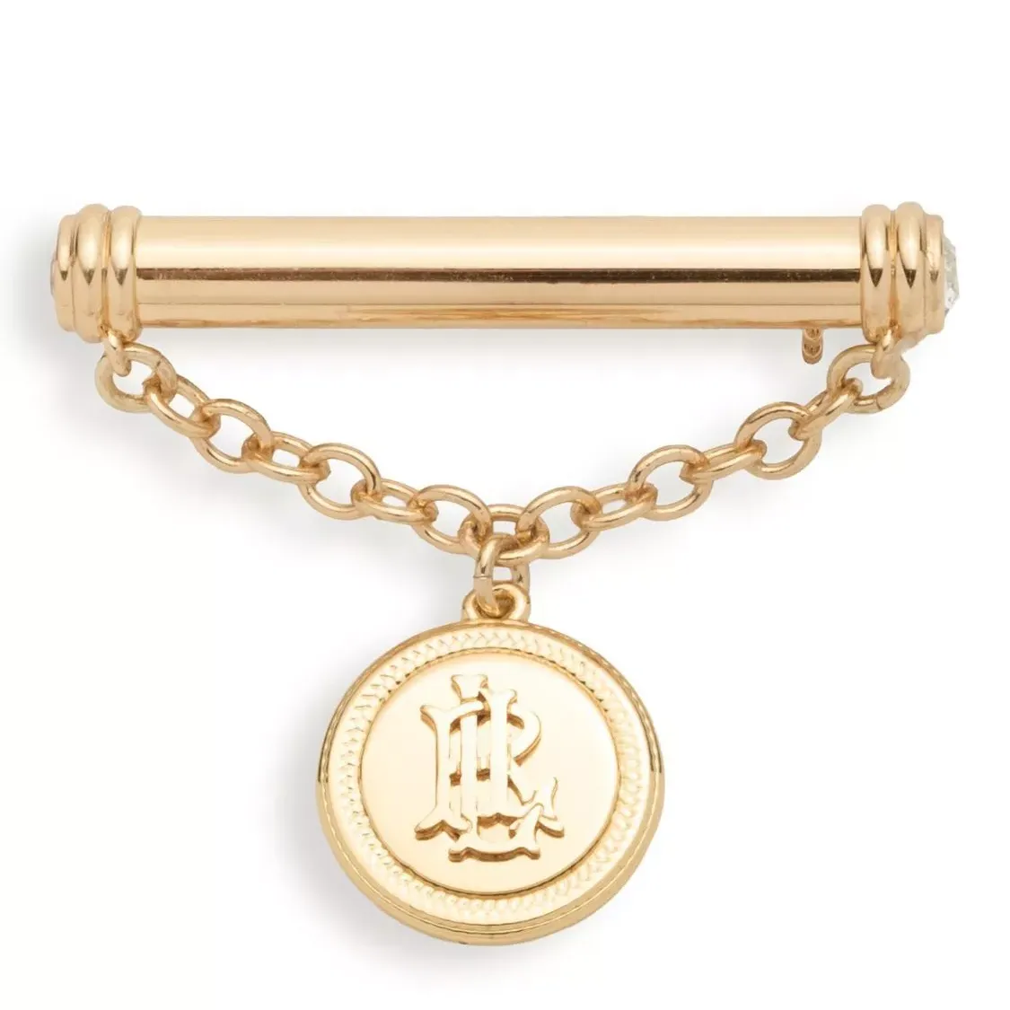 Lauren Ralph Lauren Crest Logo Coin Brooch Pin, Gold