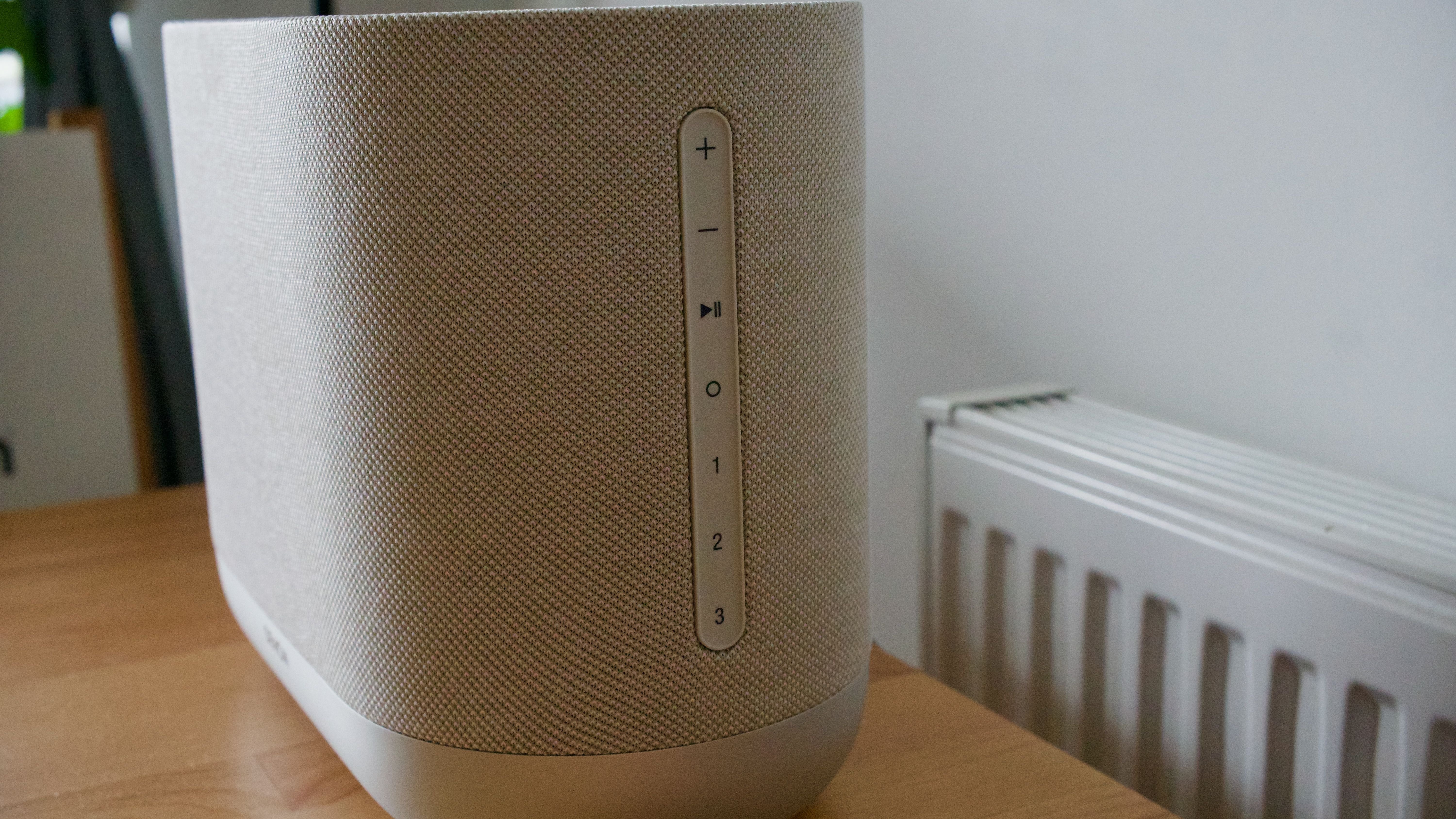 Denon Home 400 on a wooden surface